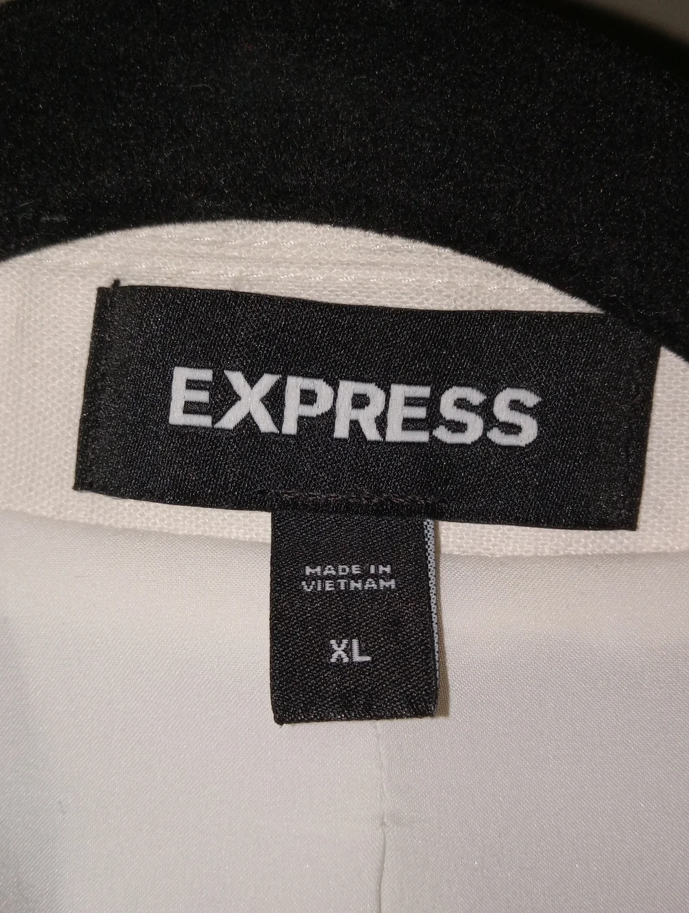 Express Ivory Open Linen Blend Blazer Stretch XL - Picture 3 of 4